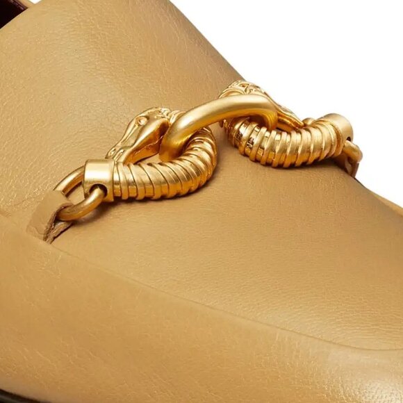 Tory Burch  Jessa Leather Loafers Flats Ginger Shortbread Camel Tan - Picture 10 of 16